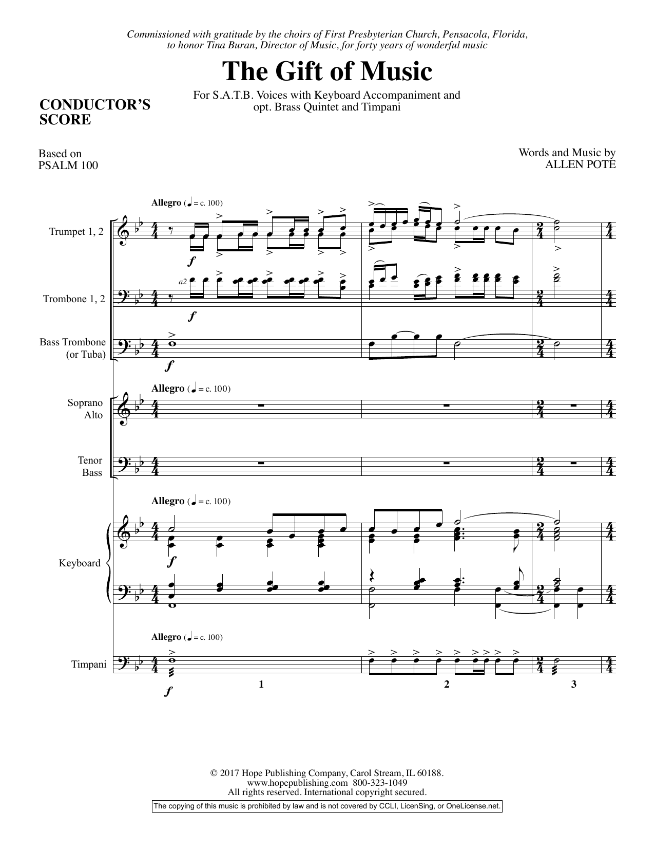 Product picture to: The Gift Of Music - Full Score