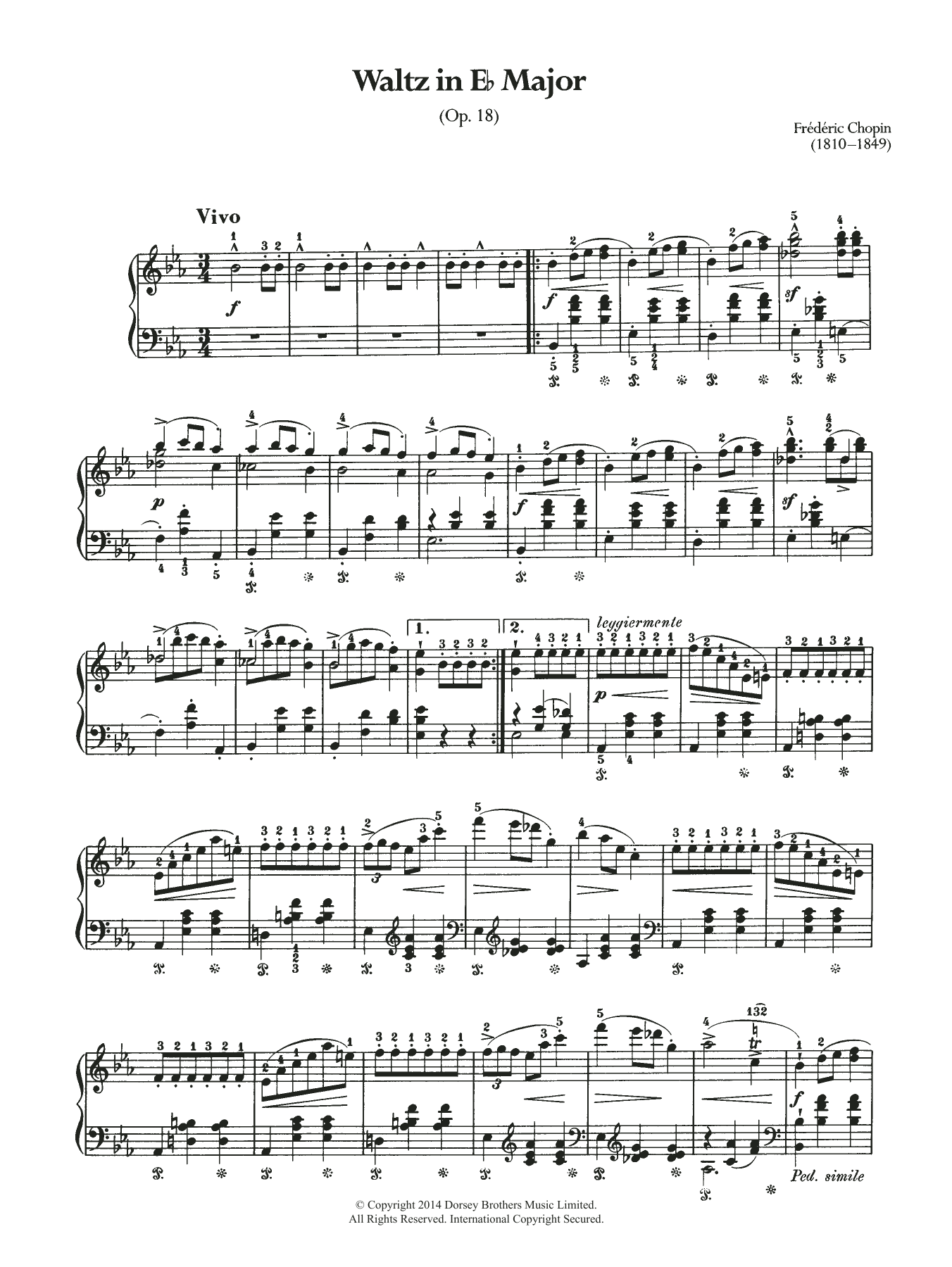 Product picture to: Waltz Op.18 (from 'Les Sylphides')