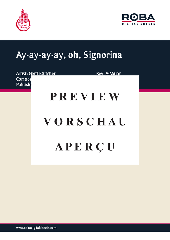 Produktgalerie: Seite 2 von 4 Ay-ay-ay-ay, oh, Signorina, Böttcher, Gerd, Klavier und Gesang