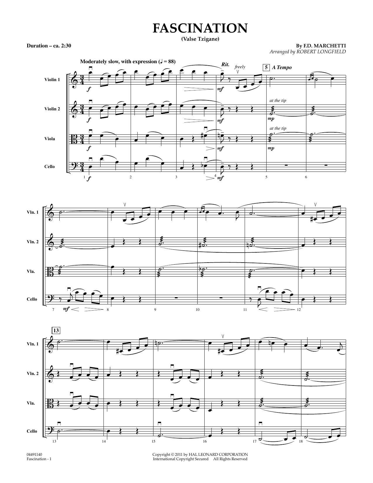 Product picture to: Fascination (Valse Tzigane) - Conductor Score (Full Score)