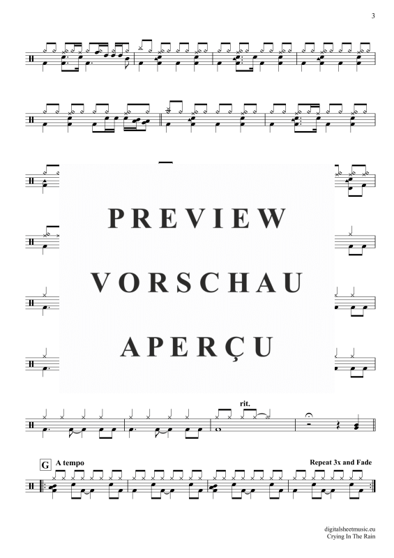 Product gallery: Page 4 of 4 Crying In The Rain , A-Ha, (Drums)