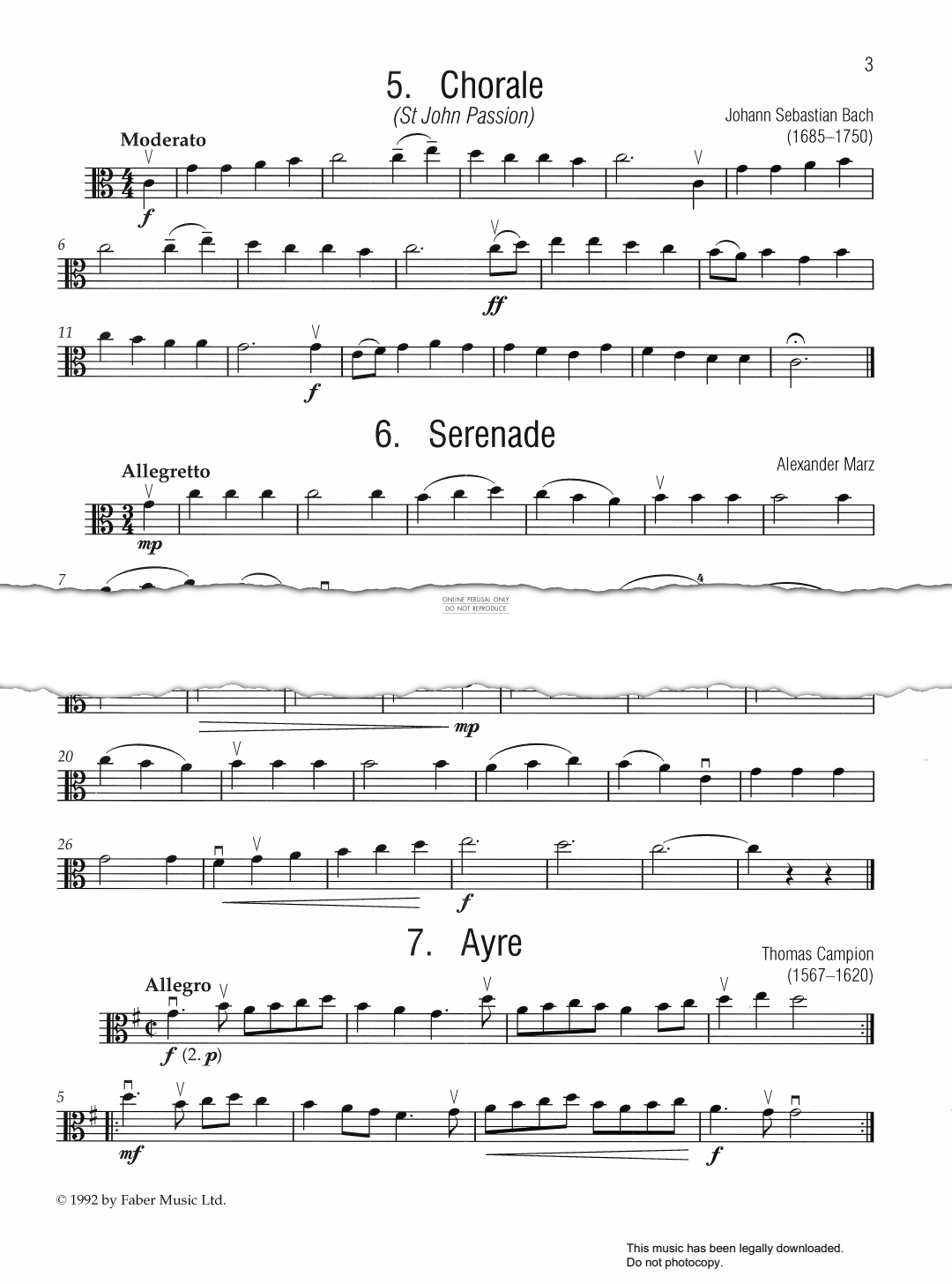 gallery: Chorale (from 'St John Passion'), Johann Sebastian Bach, Klavier, Viola