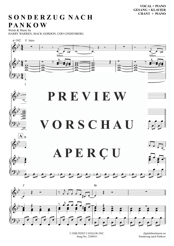 gallery: Sonderzug Nach Pankow, Lindenber, Udo, Klavier, Gesang & Akkorde