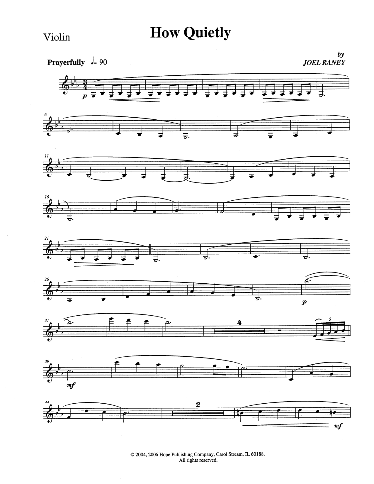 Product picture to: How Quietly - Violin