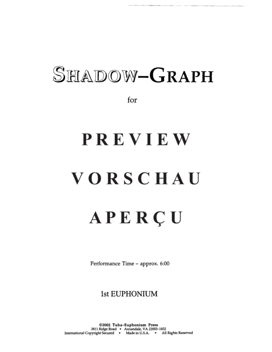 Product gallery: Page 12 of 21 Shadow-Graph , , (Euphonium Quartet)