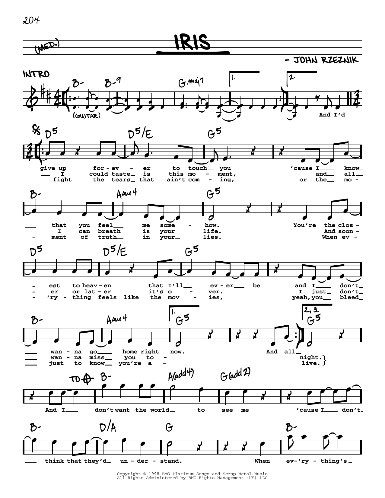 Produktbild zu:  Iris - Goo Goo Dolls