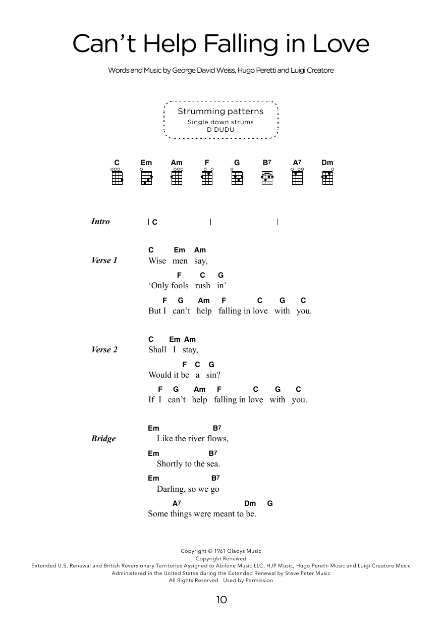 Product gallery: Page 1 of 1 Can't Help Falling In Love (arr. Elise Ecklund), Elvis Presley