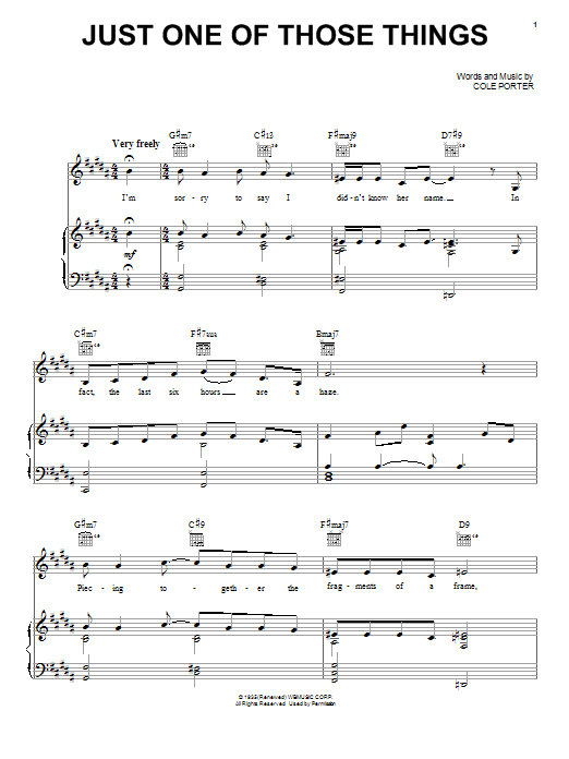 Product gallery: Page 1 of 1 Just One Of Those Things, Cole Porter