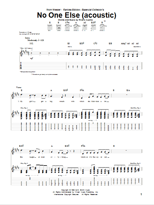 Produktgalerie: Seite 1 von 1 No One Else, Weezer, Gitarre