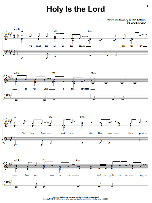 Produktgalerie: Seite 1 von 1 Holy Is The Lord, Chris Tomlin, Gesang, Gitarre, Klavier