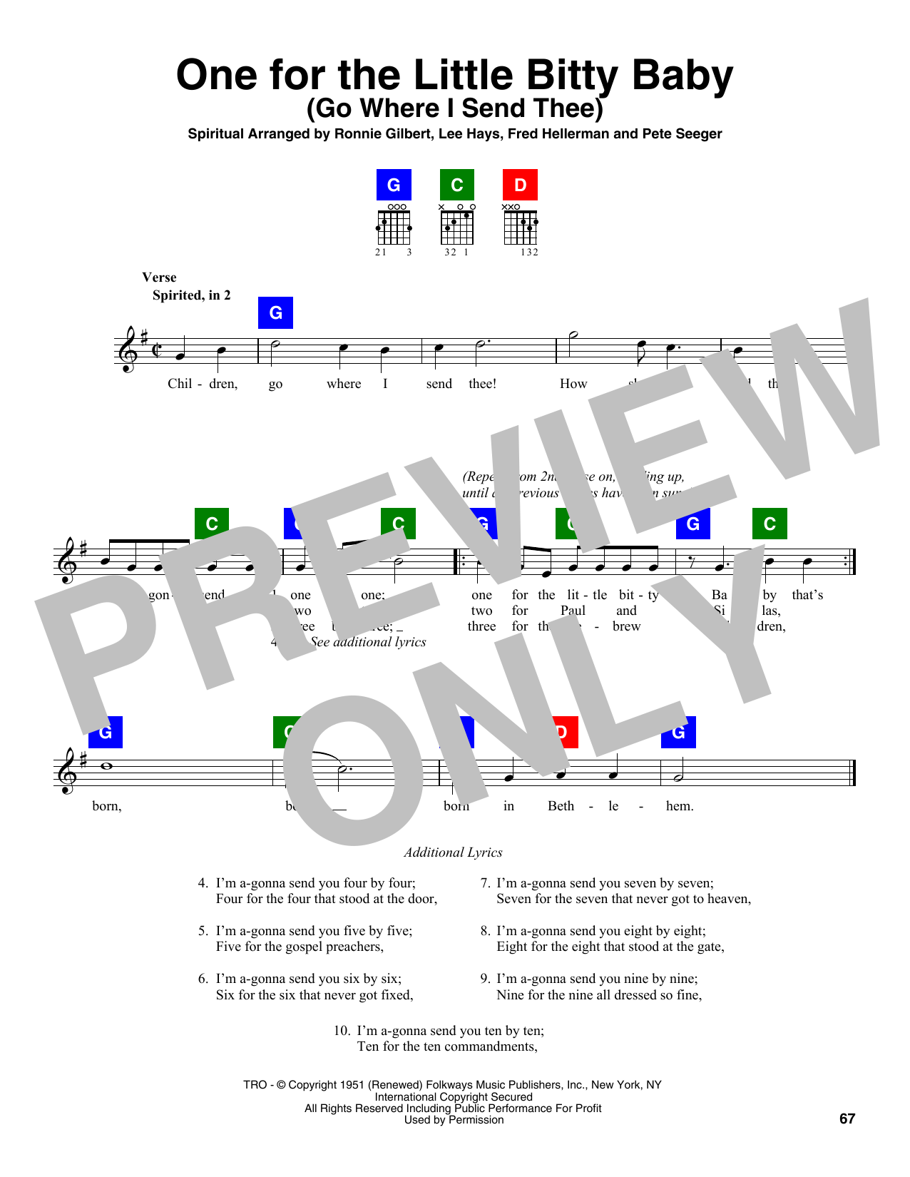 Produktbild zu: One For The Little Bitty Baby (Go Where I Send Thee)