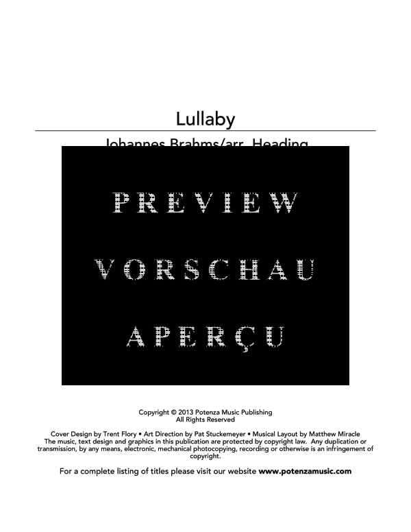 Produktgalerie: Seite 3 von 11 Lullaby, , (Blechbläserquintett)