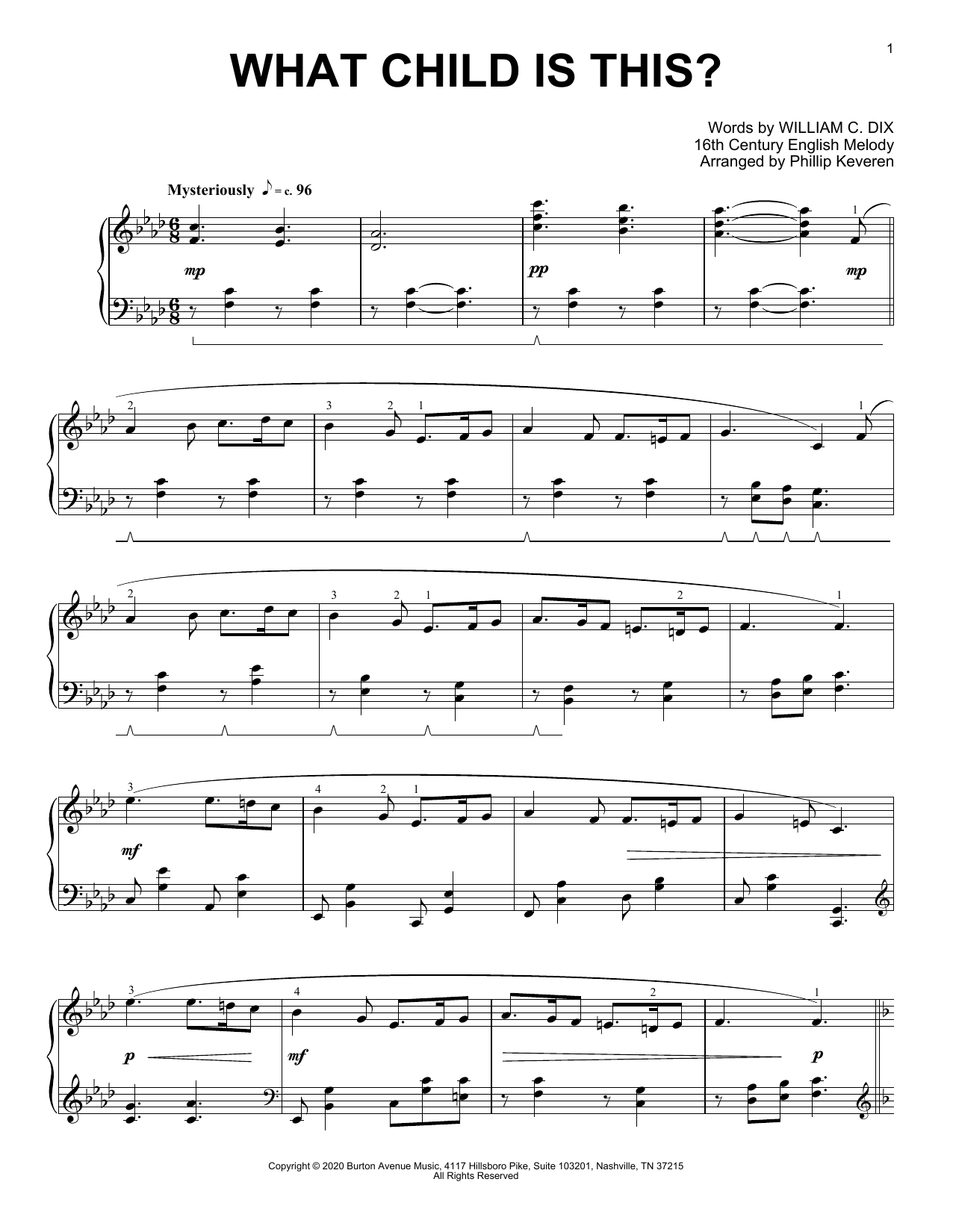 Produktbild zu: What Child Is This? (arr. Phillip Keveren)