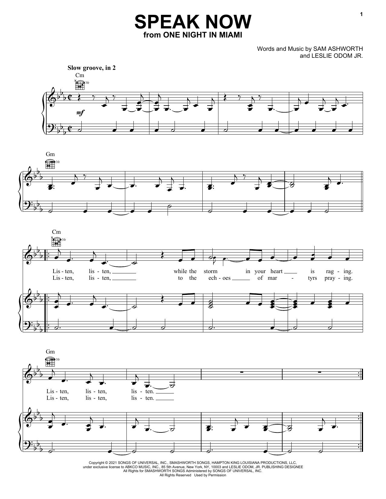 Produktbild zu: Speak Now (from One Night In Miami...)