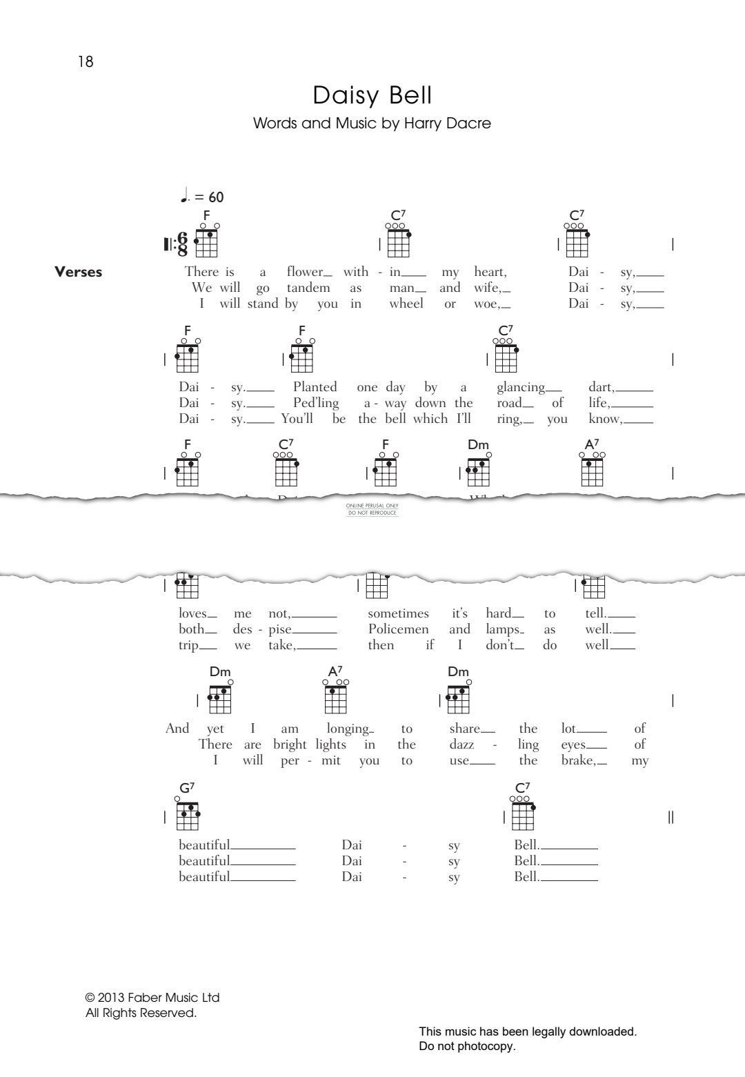 Product picture to: Daisy Bell - Harry Dacre
