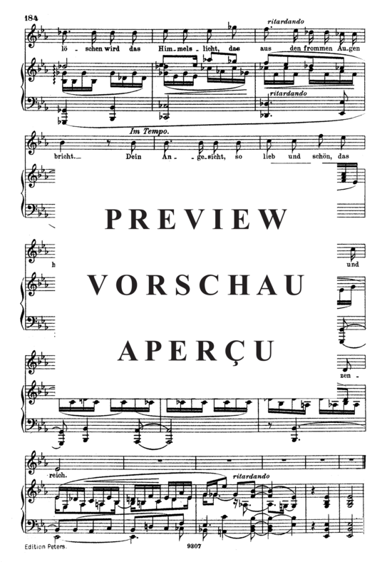 Product gallery: Page 3 of 3 Dein Angesicht, Op.127 No.2, , High Voice and Piano