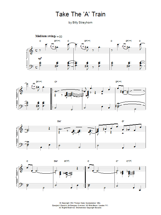 Product gallery: Page 1 of 1 Take The "A" Train, Billy Strayhorn