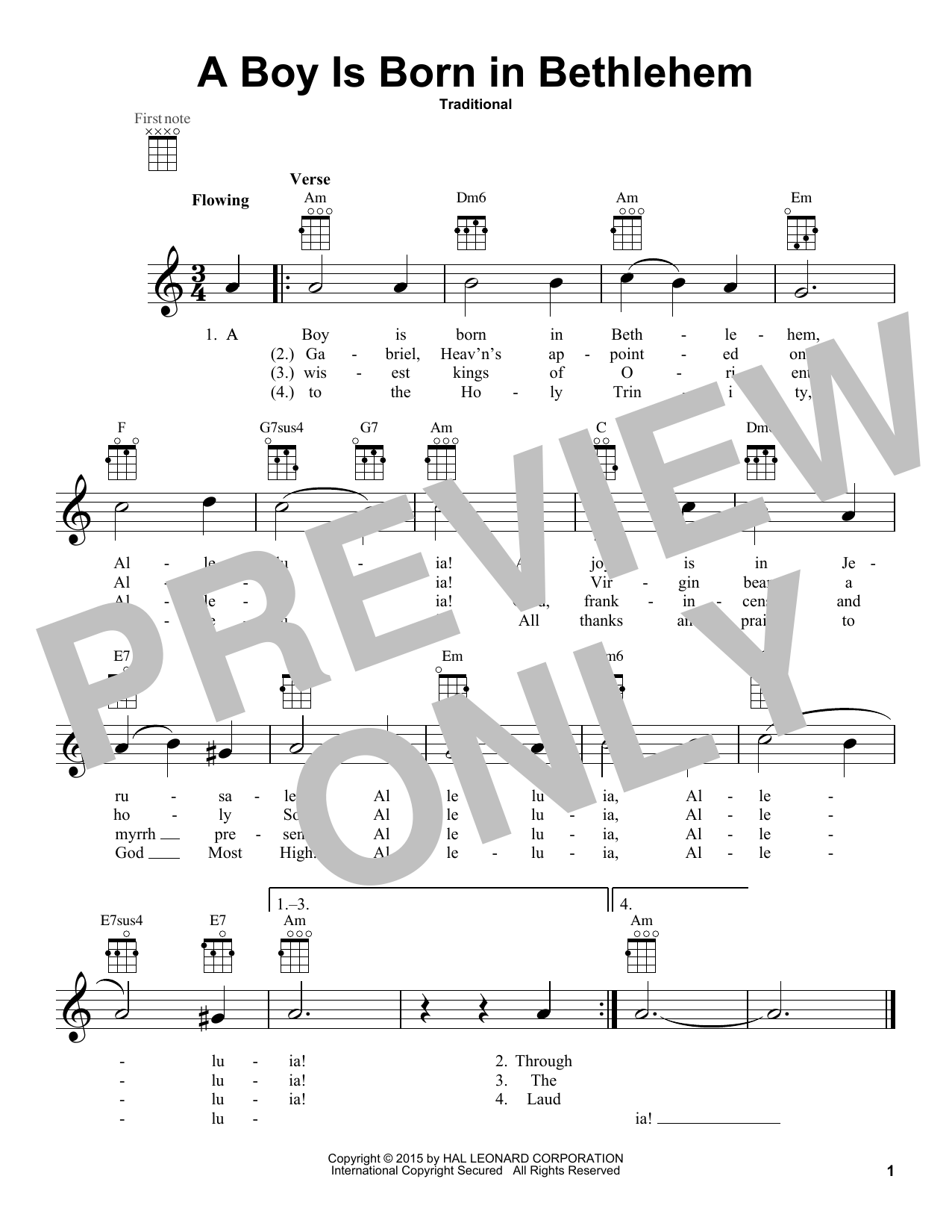 Product gallery: Page 1 of 1 A Boy Is Born In Bethlehem, Traditional