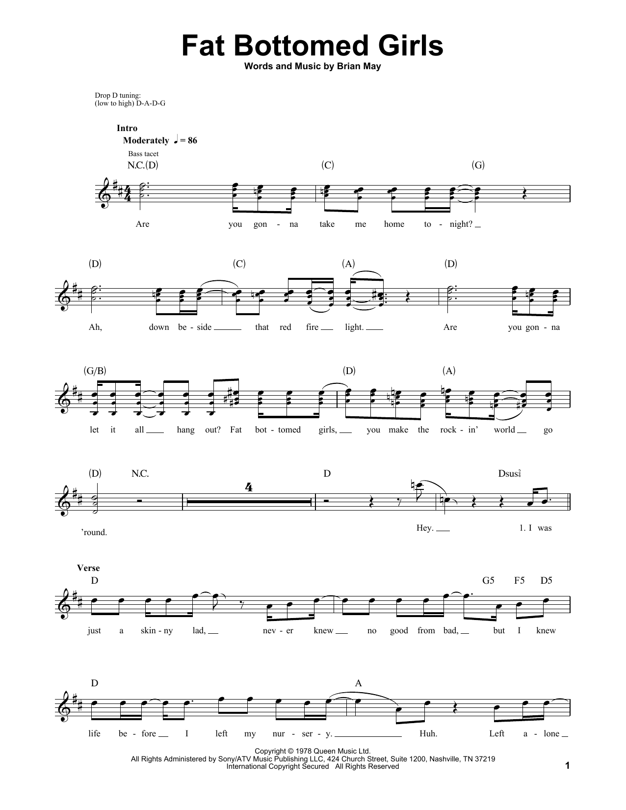 Produktgalerie: Seite 1 von 1 Fat Bottomed Girls, Queen, E-Bass