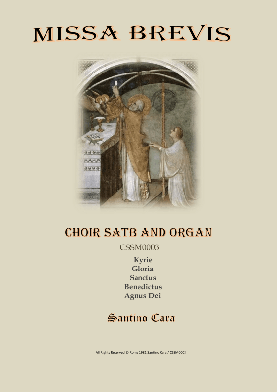 cover: Missa Brevis in D-Moll, , Gemischter Chor und Orgel