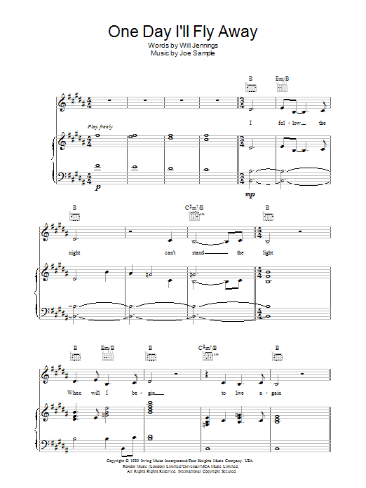 Produktbild zu: One Day I'll Fly Away (from Moulin Rouge)