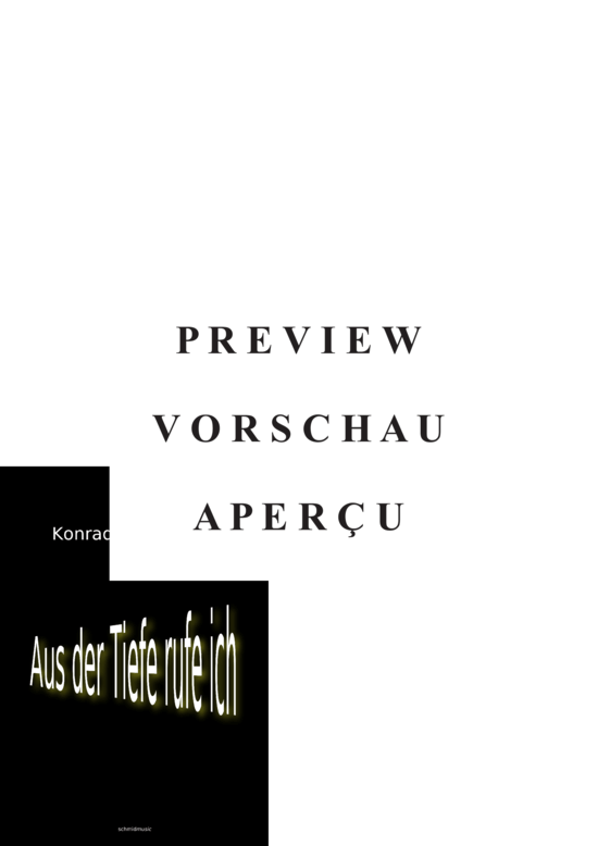 Product gallery: Page 2 of 9 Aus der Tiefe rufe ich , , (mixed choir)