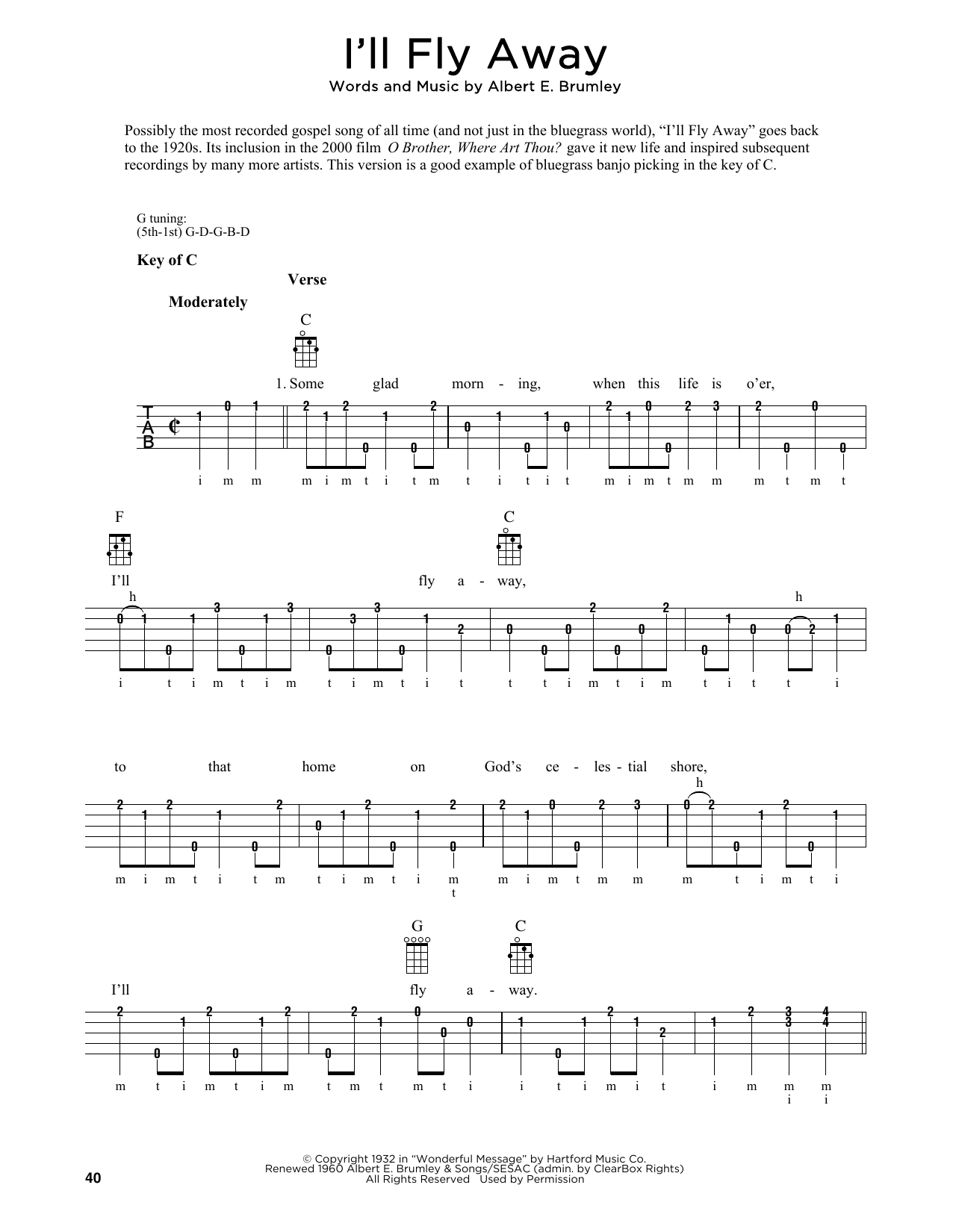 Product gallery: Page 1 of 1 I'll Fly Away (arr. Fred Sokolow), Albert E. Brumley