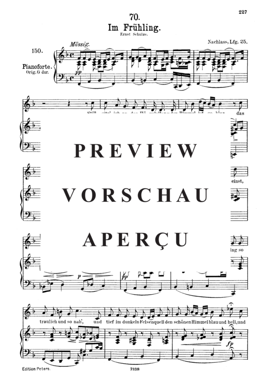 gallery: Im Frühling D.882 , , (Gesang mittel + Klavier)
