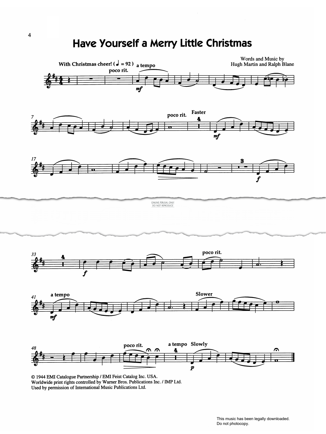 Produktgalerie: Seite 1 von 1 Have Yourself A Merry Little Christmas, Hugh Martin, Klavier, Trompete