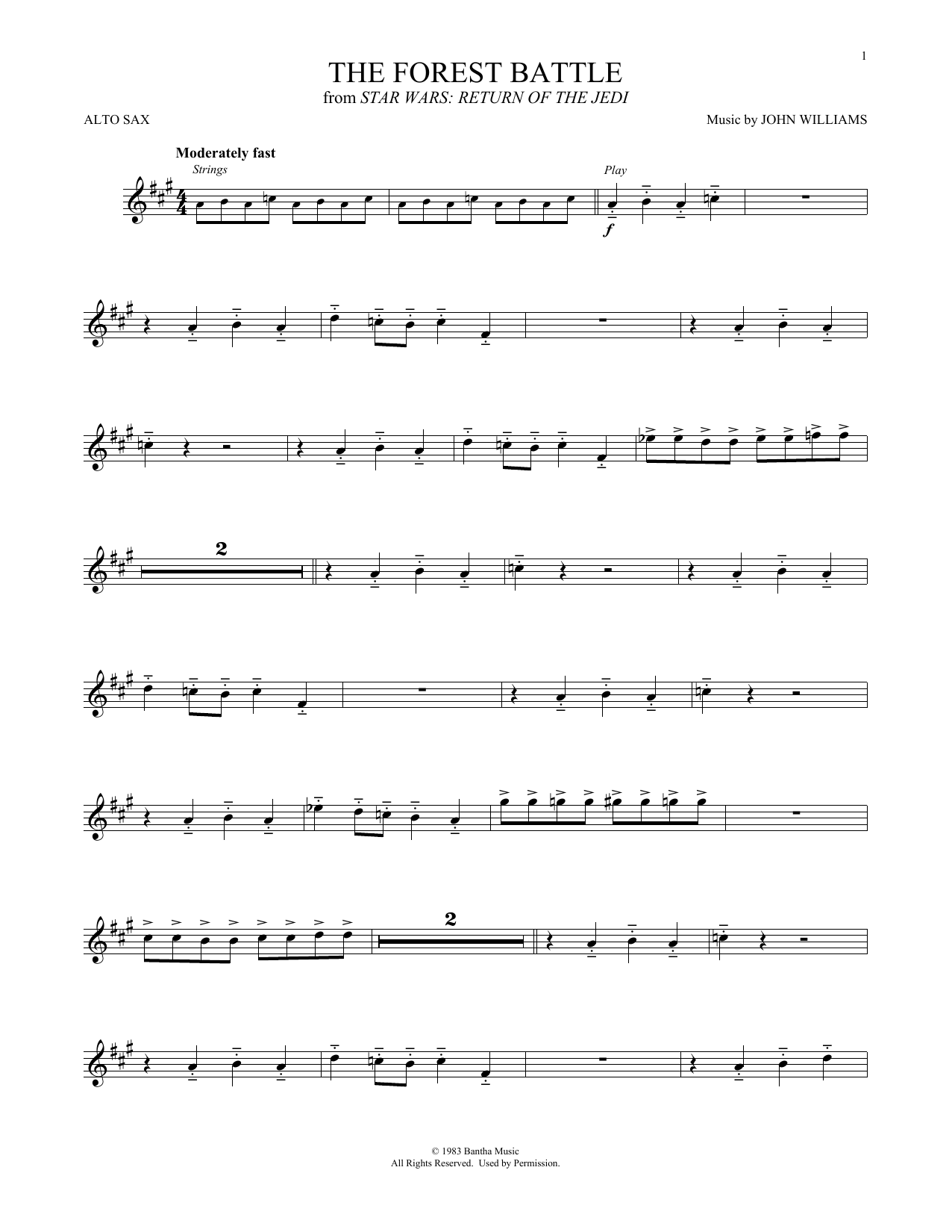 Product gallery: Page 1 of 1 The Forest Battle (from Star Wars: Return Of The Jedi), John Williams