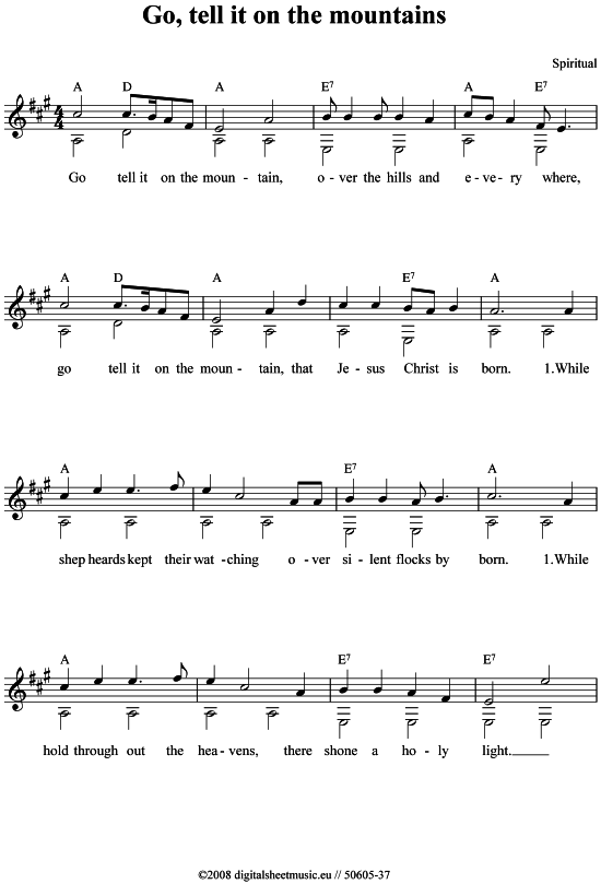 Product picture to: Go, tell it on the mountainWeihnachtslied