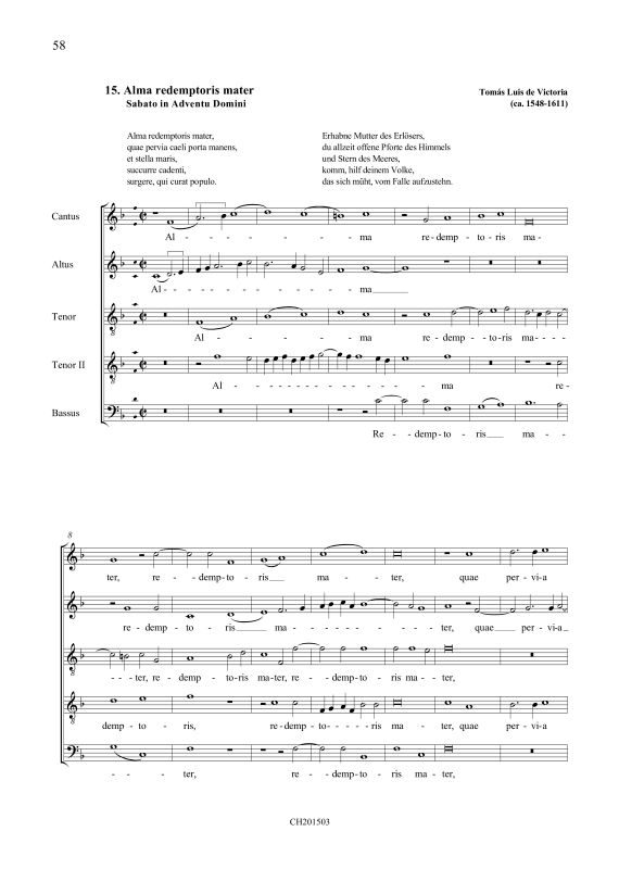 Product picture to: Alma redemptoris mater / Tu quae genuistiTomás Luis de Victoria