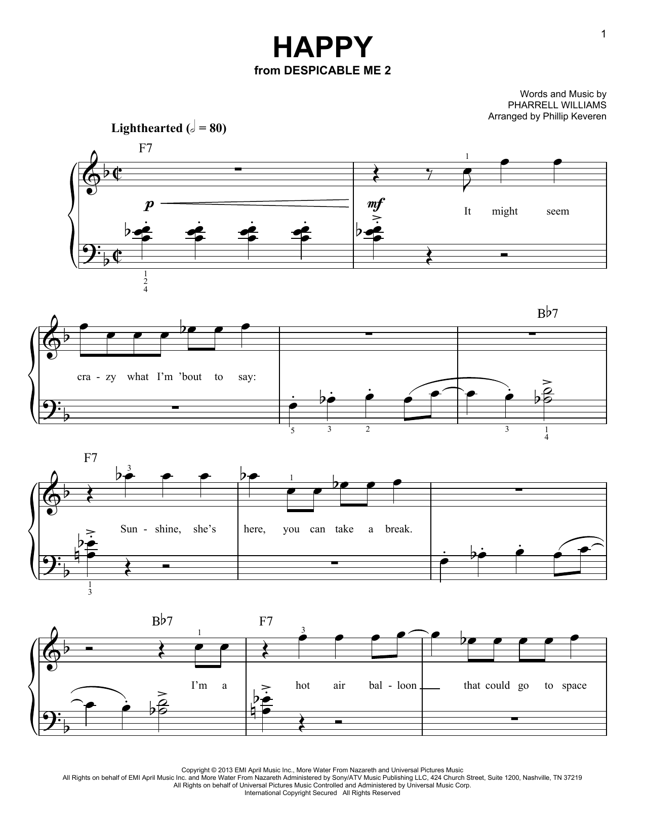 Product picture to: Happy (arr. Phillip Keveren)