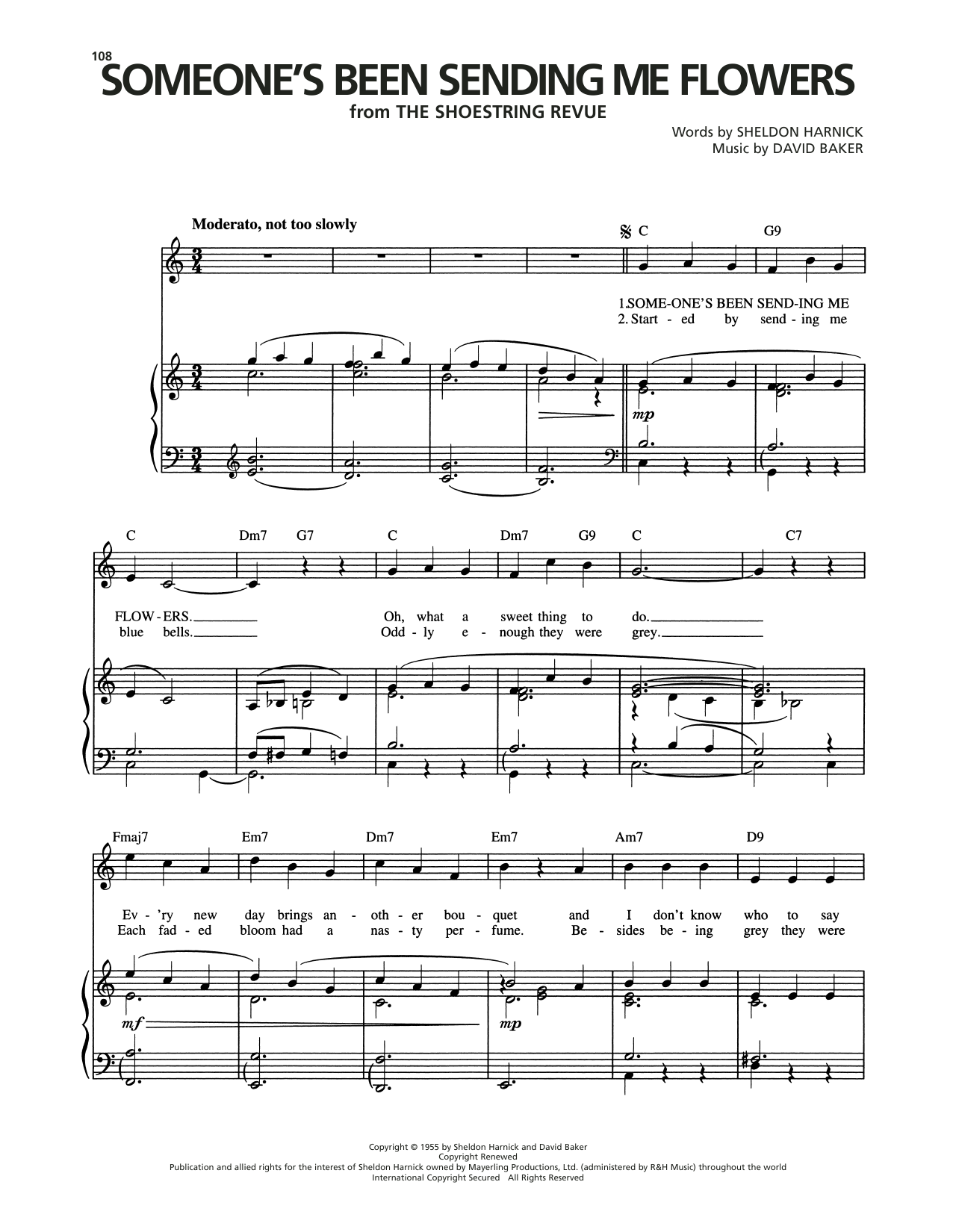 Someone's Been Sending Me Flowers (from Shoestring Revue) (David Baker ...