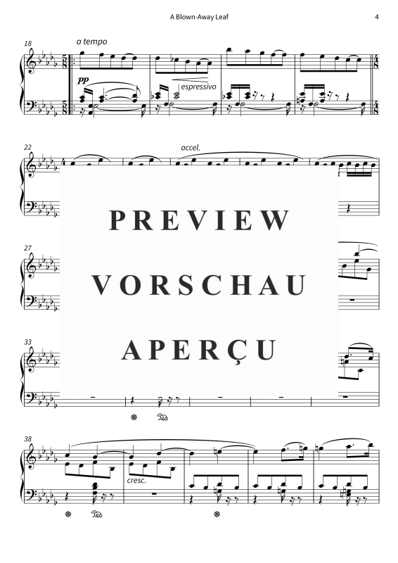 Product gallery: Page 6 of 7 A Blown-Away Leaf - No. 2 from On the Overgrown Path, , Piano Solo