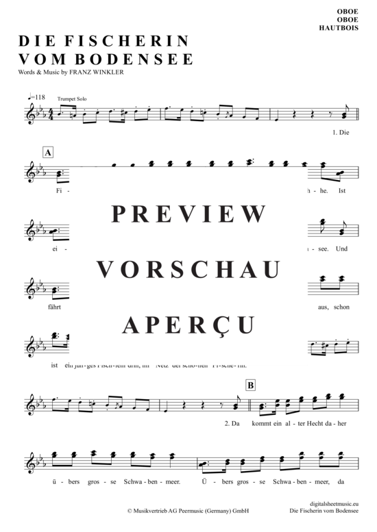 Produktgalerie: Seite 2 von 4 Die Fischerin Vom Bodensee , Helwig, Margot und Maria, (Oboe)