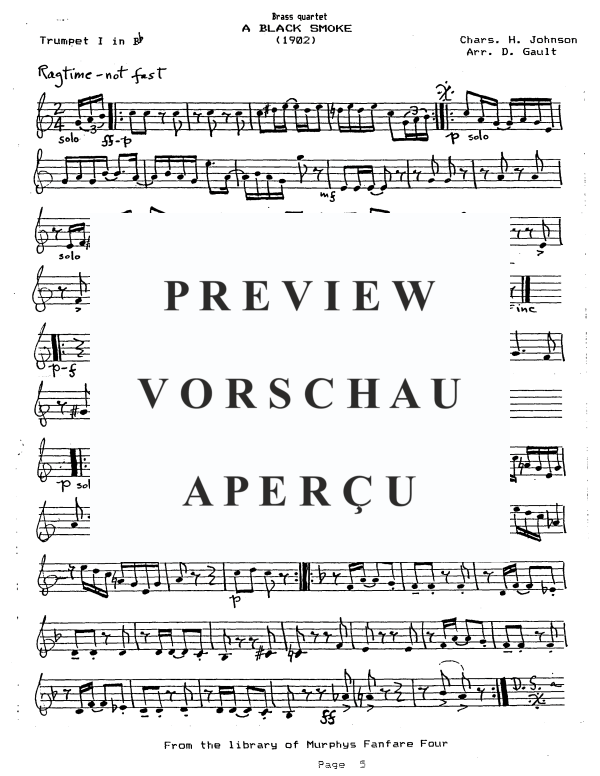 Produktgalerie: Seite 10 von 11 90 Ragtime Classics, , Blechbläser Quartett - Einzelstimmen