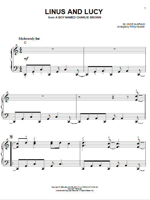 Product picture to: Linus And Lucy (arr. Phillip Keveren)