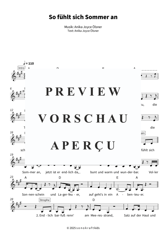 gallery: So fühlt sich Sommer an, Sonnenschein, Steffi, (Vocals and chords - Leadsheet)