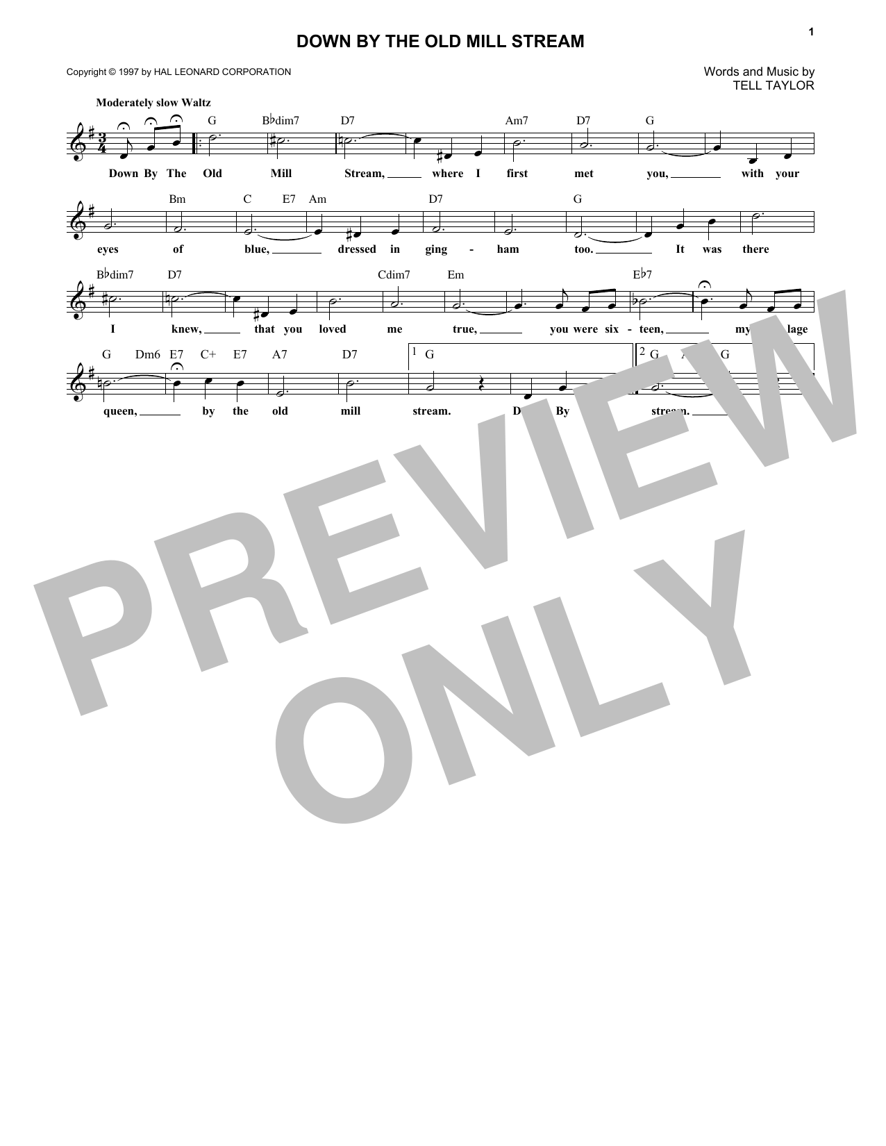 Produktbild zu: Down By The Old Mill Stream