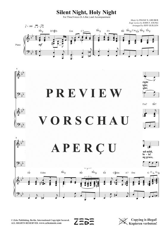 gallery: Silent Night, , Gemischter SAB und Klavier