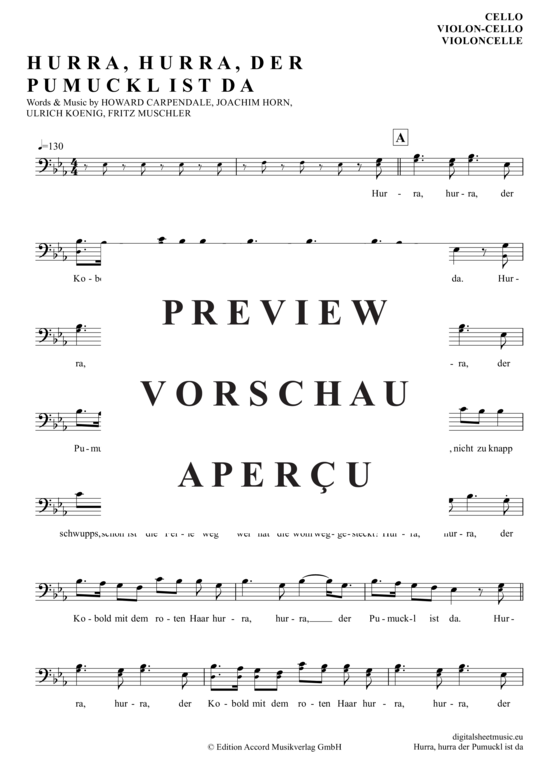 Produktgalerie: Seite 2 von 3 Hurra, Hurra, Der Pumuckl Ist Da , Pumuckl, (Violon-Cello)