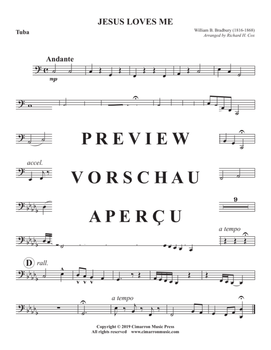 Produktgalerie: Seite 9 von 9 Jesus Loves Me , , (Blechbläser Quintett)