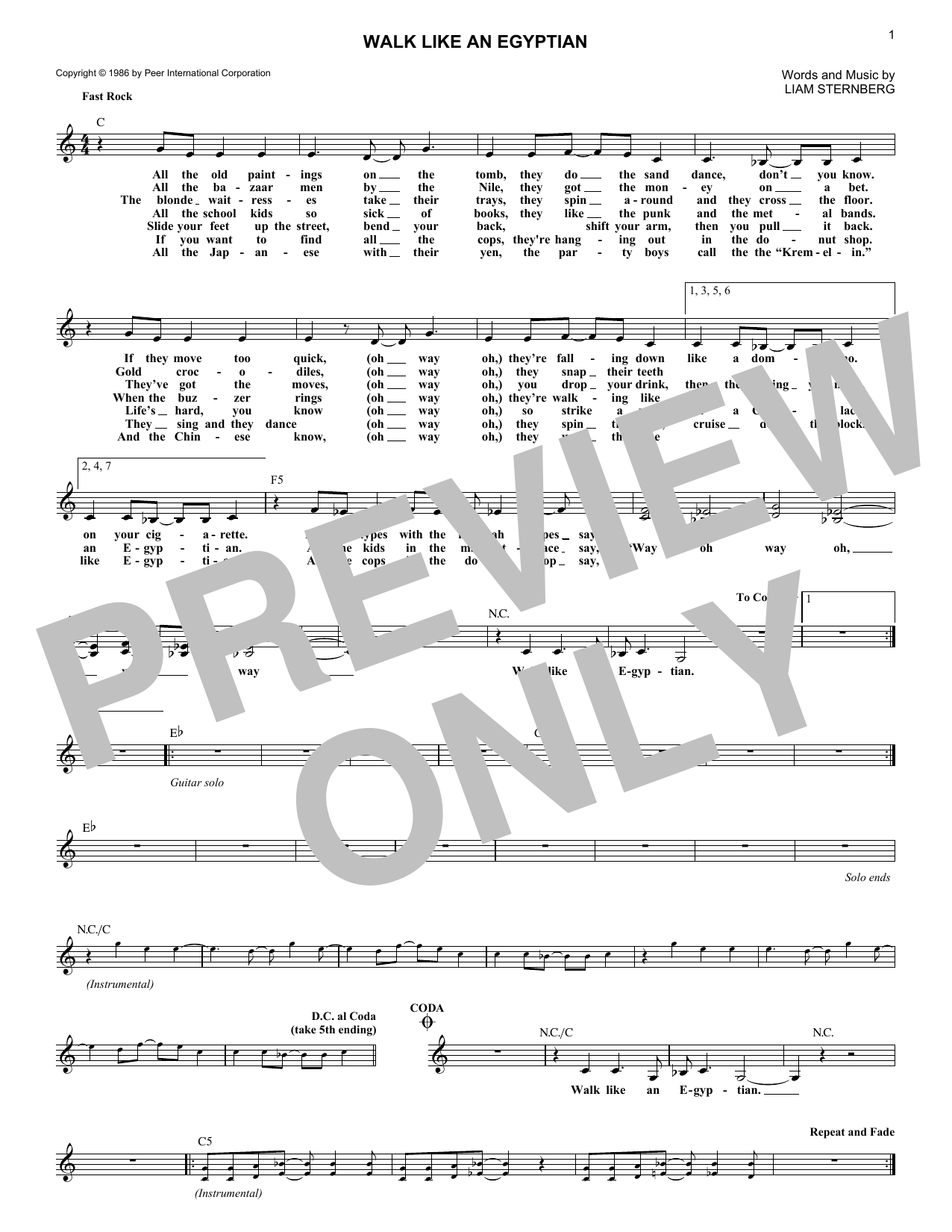 Produktbild zu: Walk Like An Egyptian