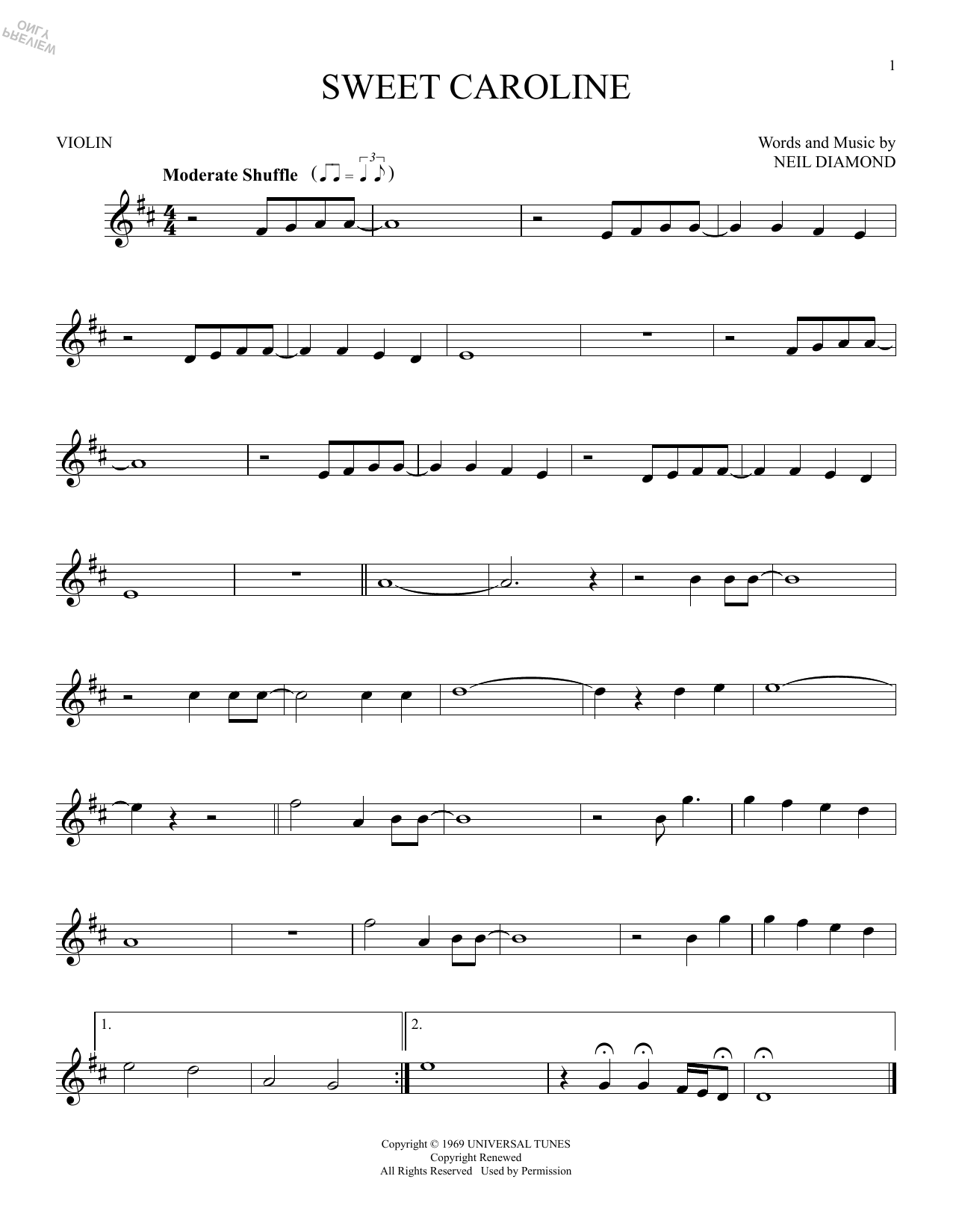 Product gallery: Page 1 of 1 Sweet Caroline, Neil Diamond