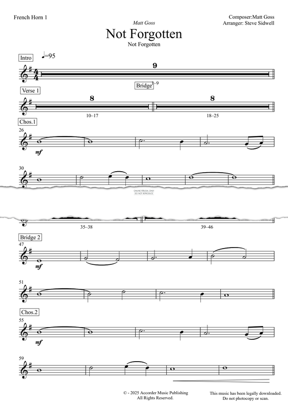 Produktgalerie: Seite 1 von 1 Not Forgotten, Matt Goss, Horn