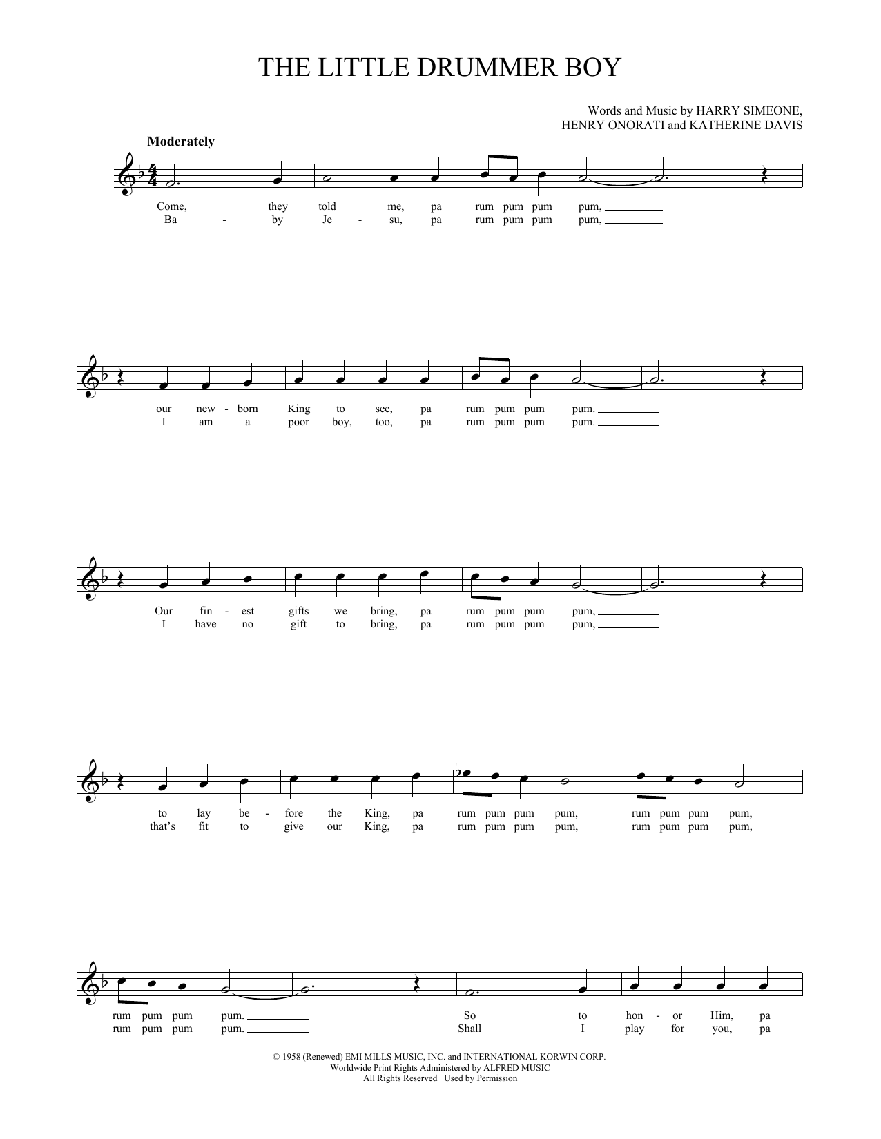 Product gallery: Page 1 of 1 The Little Drummer Boy, Katherine Davis