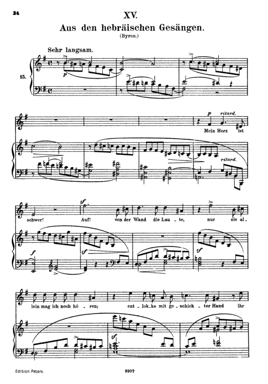 Product picture to: Aus den hebräïschen Gesängen, Op.25 No.13Robert Schumann