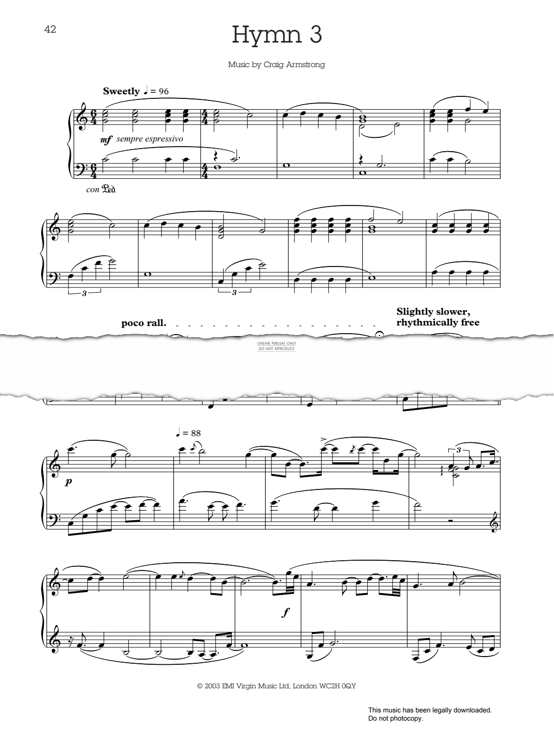 Produktgalerie: Seite 1 von 1 Hymn 3, Craig Armstrong, Klavier