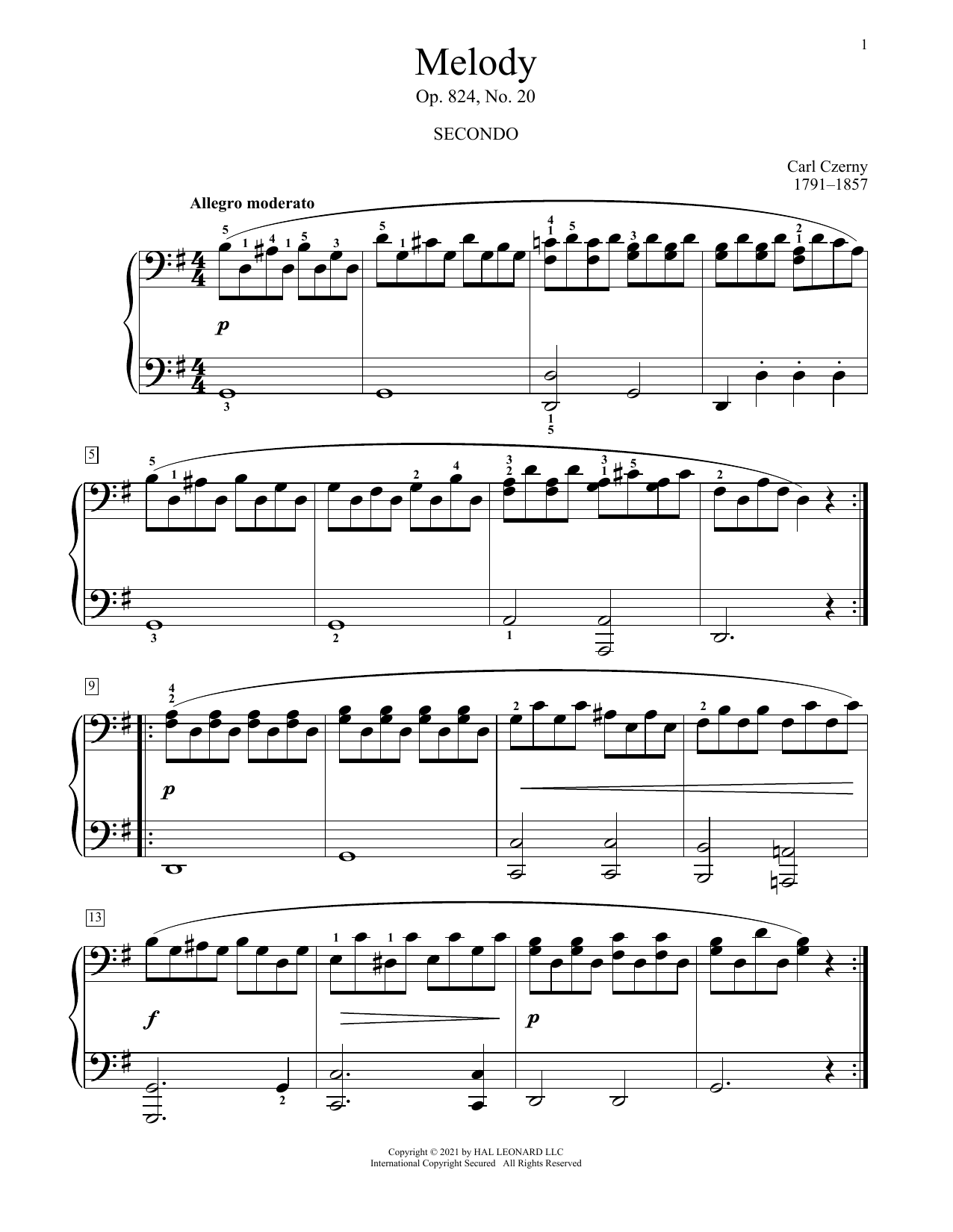 Produktbild zu: Melody, Op. 824, No. 20